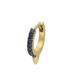 Mini Creole A Pointe Diamants Noirs