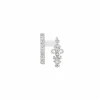 Mini Creole Double Droite Glory Or Blanc Et Diamants