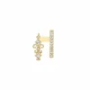 Mini Creole Double Gauche Glory Or Jaune Et Diamants