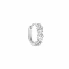 Mini Creole Dunaway Or Blanc Et Diamants