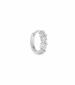 Mini Creole Dunaway Or Blanc Et Diamants