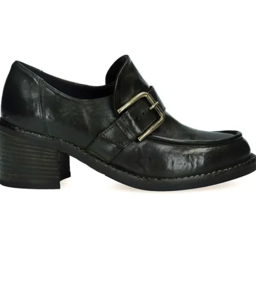 Mocassins A Talons Patrizia Cuir Kaki