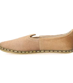 Mocassins Saanas Classique Cuir A Poils Beige