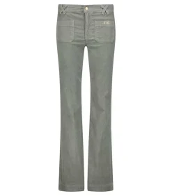 Pantalon Flare En Velours Cotele Ryley Galet