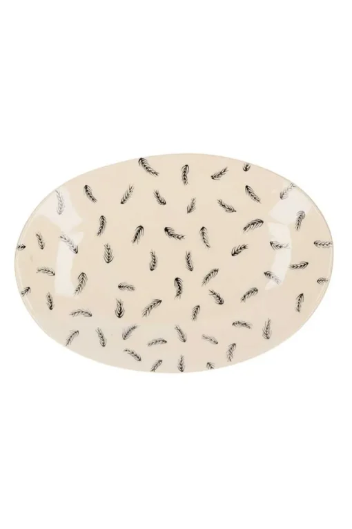 Petit Plat En Ceramique "Petites Plumes"