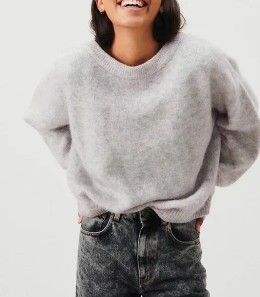 Pull Col Bateau Vitow Gris Clair Chine