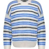 Pull En Mohair A Rayures Dimitri Faded Black
