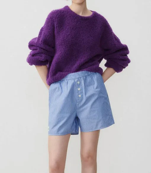 Pull Zolly Aubergine Chine