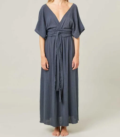 Robe Longue Empire Bleu Marine
