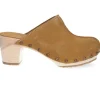 Sabots Coline Cuir Velours Tan