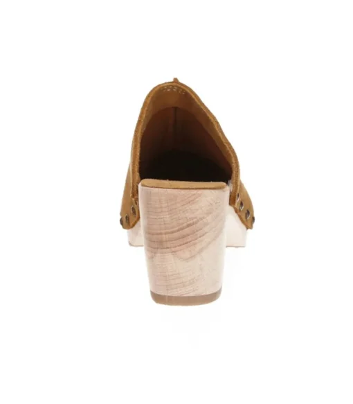Sabots Coline Cuir Velours Tan