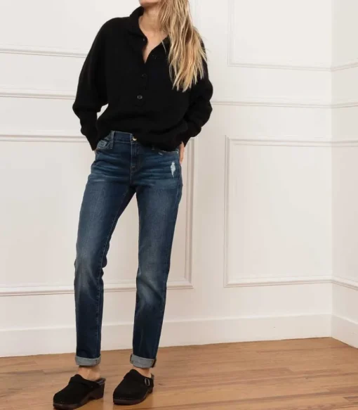 Sabots En Daim Noir/Shearling Gris