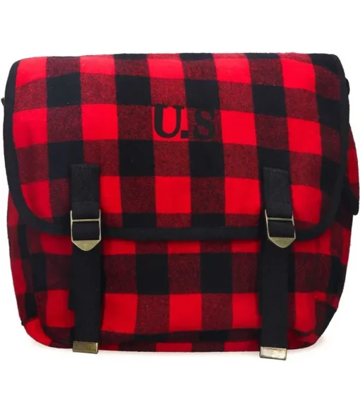Sac U.S. Grand Toile Ecossais Rouge