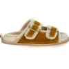 Sandales A Boucles En Velours Et Peau De Mouton