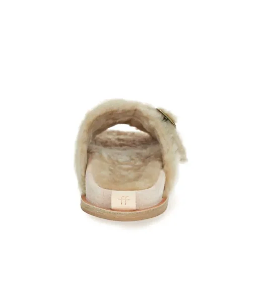 Sandales A Boucles En Velours Et Peau De Mouton