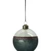 Set De 6 Boules De Noël Stripe Vert
