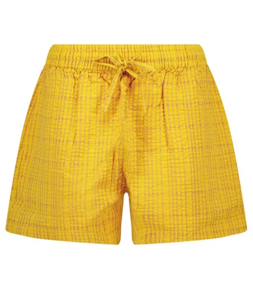 Short Yellow Seersucker Geranio