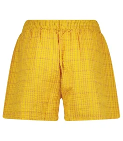 Short Yellow Seersucker Geranio