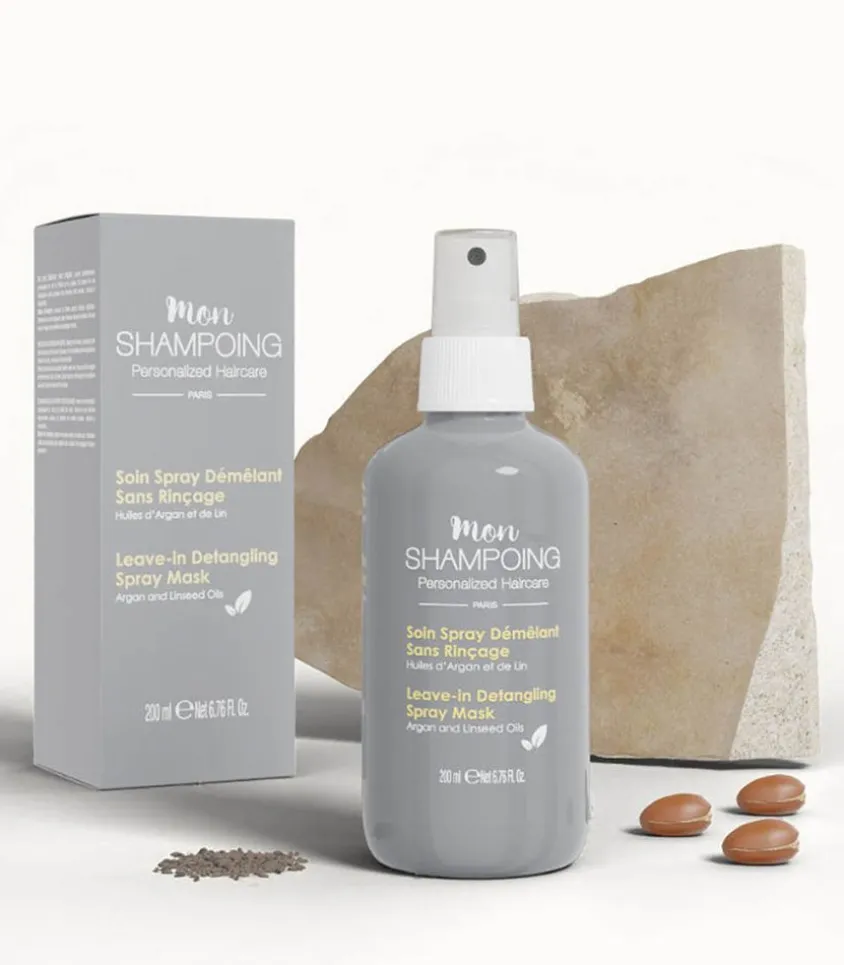 Soin Spray Demelant Sans Rincage Huiles D'Argan Et De Lin 200Ml