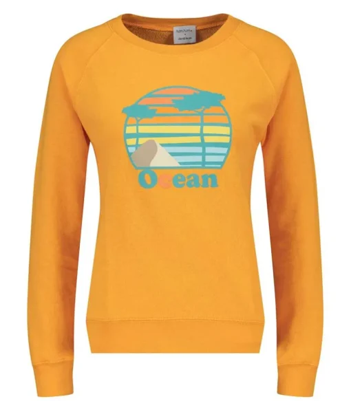 Sweat-Shirt En Coton Biologique Ocean Orange