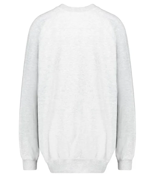 Sweat-Shirt Vintage Brode Love Light Gris