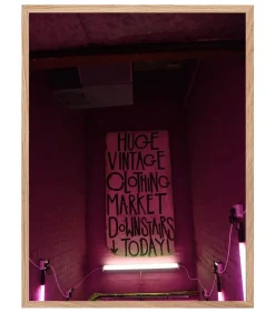 Tableau Avec Cadre "Vintage Market" 60X80Cm