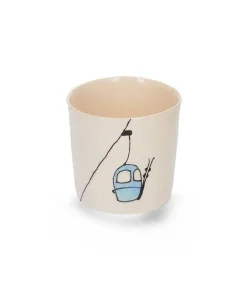 Tasse A Cafe En Ceramique "Telecabine Bleue"