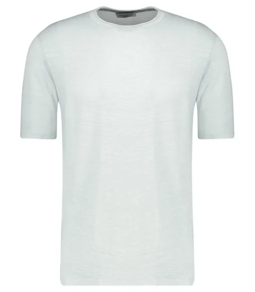 Tee-Shirt Homme A Col Rond En Lin Cristal