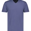 Tee-Shirt Homme Col V Manches Courtes Lin Venice Blue
