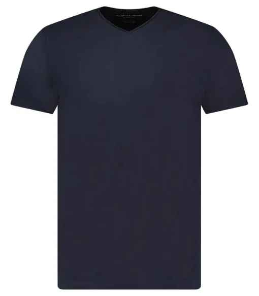 Tee-Shirt Homme Col V Manches Courtes Marine