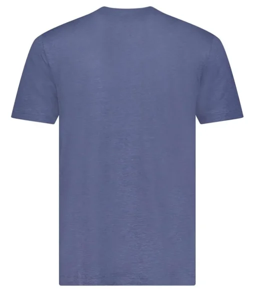 Tee-Shirt Homme Col V Manches Courtes Lin Venice Blue