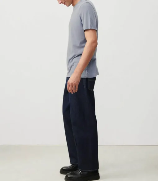 Tee-Shirt Manches Courtes Homme Devon Bleu Gris Vintage