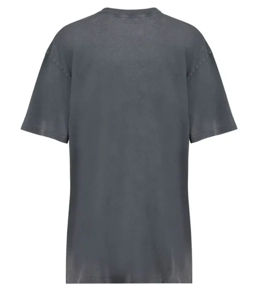 Tee-Shirt Walker Spotted Leopard Washed Black